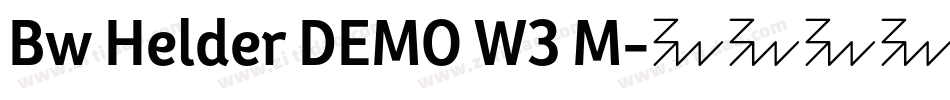 Bw Helder DEMO W3 M字体转换